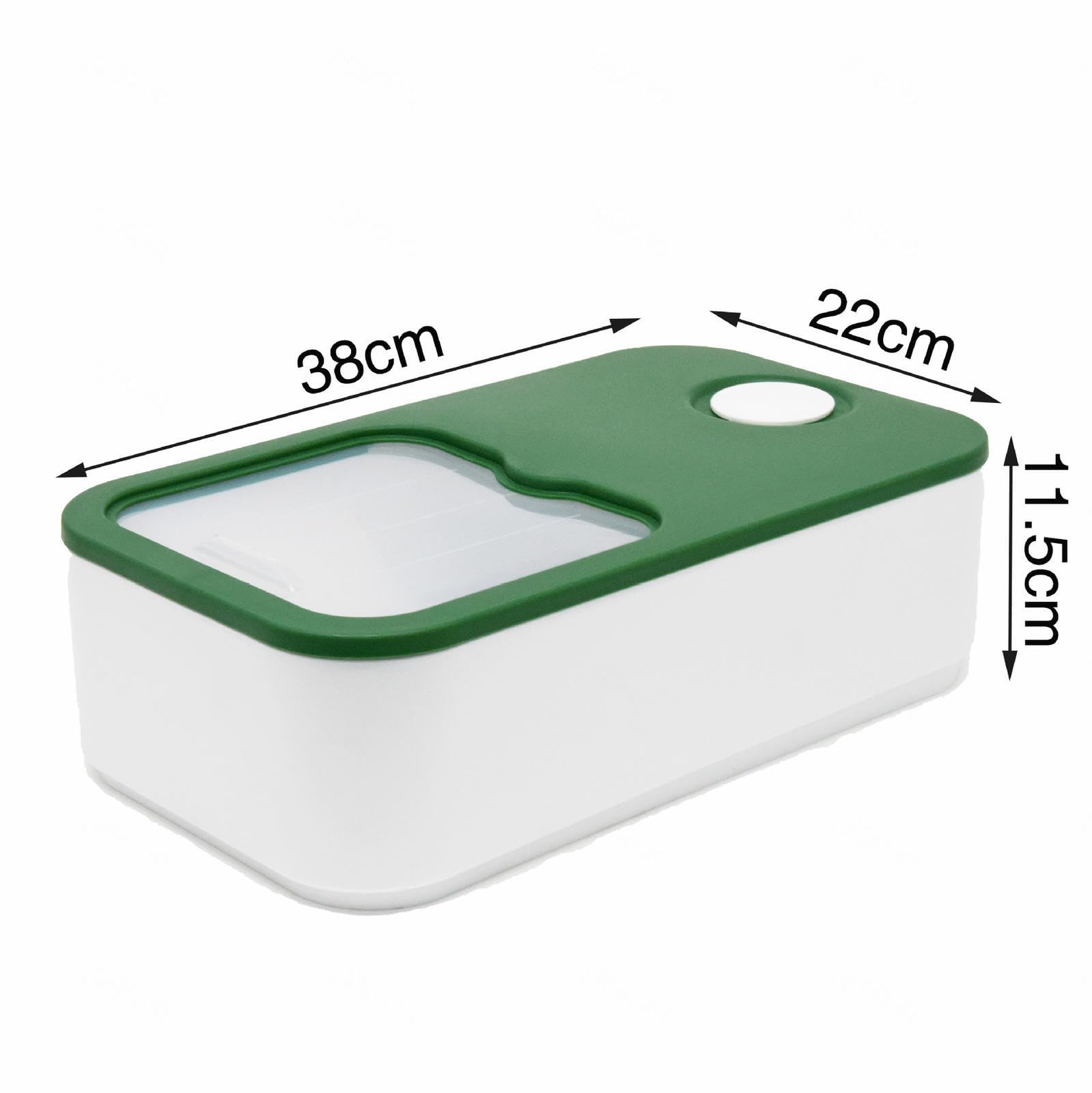NIBHZ Contenedores de Alimentos Extragrandes, Contenedores de Almacenamiento con Tapas y Cuchara, Contenedores de Cocina Herméticos para Almacenar Alimentos Secos, Contenedor,Green-5KG