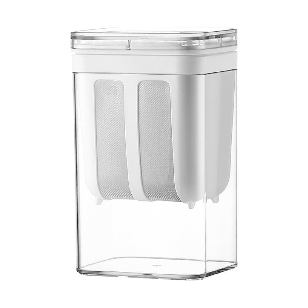 WROPZO Yogurt Strainer with Lid, 1100 ML Fine Mesh Filter, Greek Yogurt Maker, White