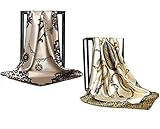 Picture of YMXHHB Silk Like Scarf Neck Scarves Women’s Large Square Satin Hair Scarf 35 x 35 inches