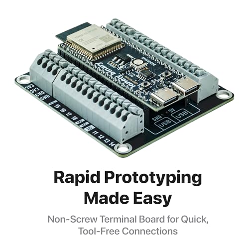 Image of Lonely Binary ESP32-S3 N16R8 Screwless Terminal Board for Arduino IDE | 16MB Flash, 8MB PSRAM, dual-core 240MHz; WiFi + BT 5.0 LE; dual USB-C (5V), VIN 5-12V; tool-free screwless terminals;