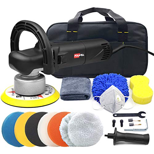 POLIWELL 6 Inch Polisher Dual Action Random Orbital Car Buffer Polisher Kit Detachable