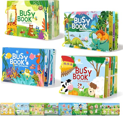 Image of SHNMN Busy Book | Preschool Busy for Toddlers Kids /Children Activities | Quiet Book Alphabets, Animal, Shapes Learning | Kids Age 2-5 Years: 1 (Alphabet,Animal,Learning,Elementary Book)