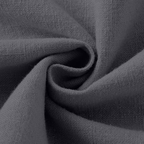 Cotton Linen Capri Pants for Women Comfy Drawstring Elastic Waist Summer Wide-Leg Straight Loose Casual Cropped Trousers4