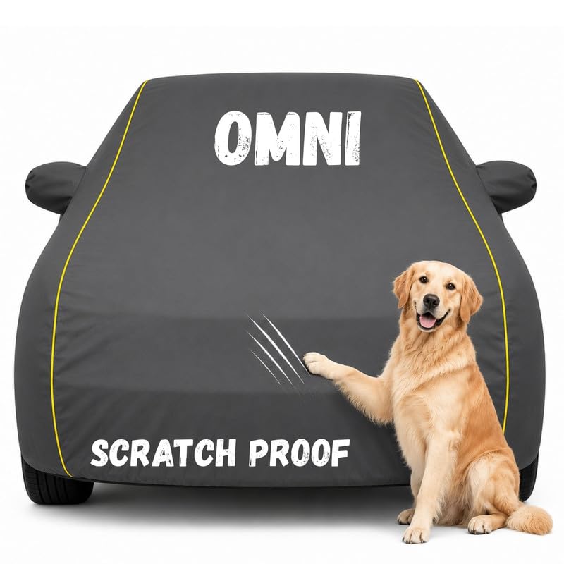 Image of Pure Fabric Grey 100% Waterproof Omni Car Cover | Polyester Car Body Cover for Rain & Sun | UV Protection, Dustproof, Scratch Resistant, Windproof, Heat Resistant, Custom Fit
