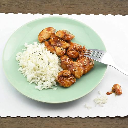 Disposable Paper Placemats – Premium, 100 Pack of White Scalloped Edge Placemats, Perfect Size 10x 14