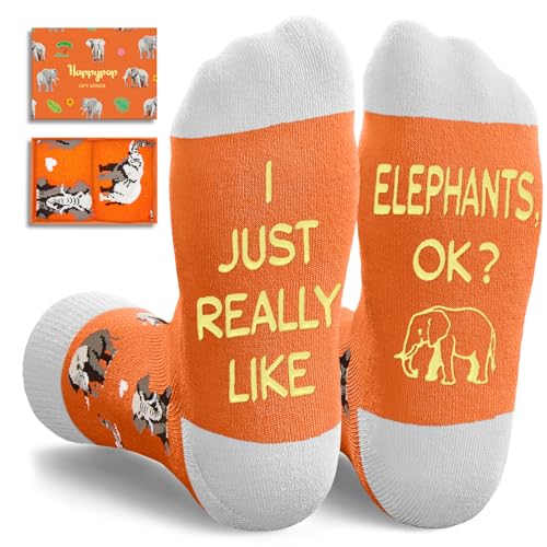 HAPPYPOP Funny Socks for Women - Cute Elephant Possum Cool Tiger Gifts for Animal Lovers
