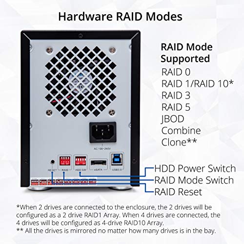 Image of Syba 5 Bay Tool Less Tray Hot Swappable 2.5 inch 3.5 inch SATA III RAID HDD External USB 3.0 Enclosure Windows MacOS SY-ENC50118