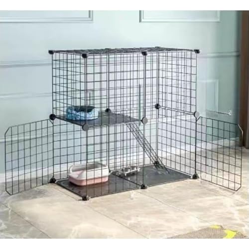 キャットケージ 大型 猫屋 屋内猫ケージ Tasydi 猫巣 手入れ簡単 組立簡単 室内飼い ペット用品 おしゃれ 猫と子猫の別荘 (75*39*73CM)