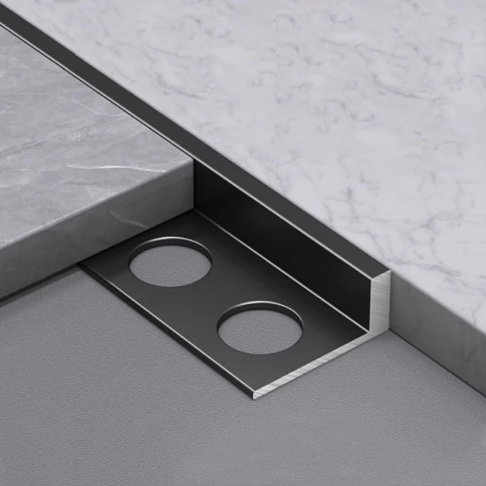 Aluminiowa listwa do płytek w kształcie litery L, paski przejściowe do blatów kuchennych i narożników ściennych, trwały ochraniacz narożny, wys. 18 mm