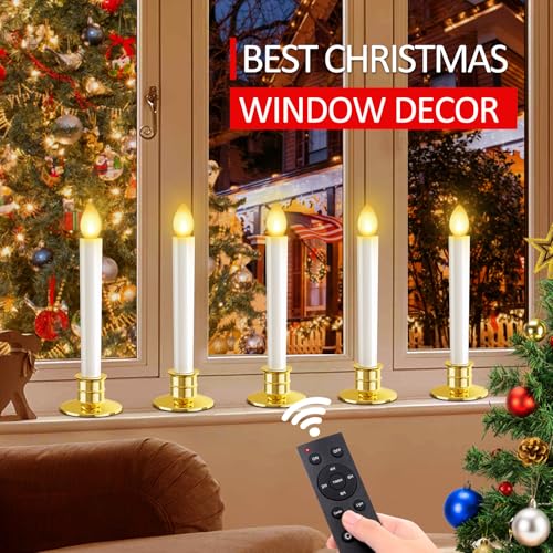Umiku HWLZ-10P 10 Pack Christmas Window Candles Lights Flameless Candles Battery Operated Candles thumb #2