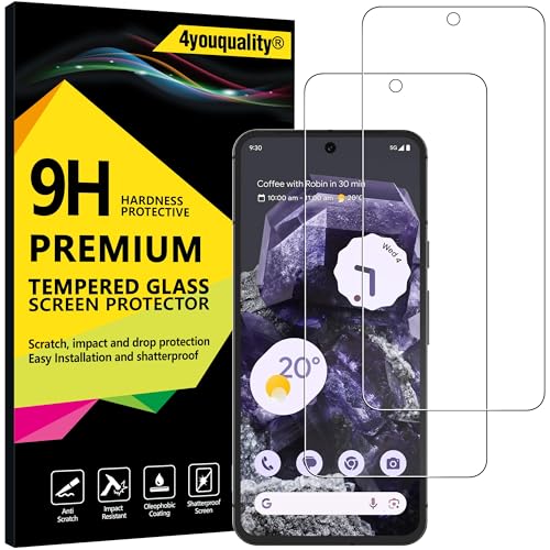 4youquality Screen Protector for Google Pixel 8 (6.2-Inch) Tempered Glass Film 2-Pack [LifetimeSupport][Impact-Resistant][Anti-Scratch]