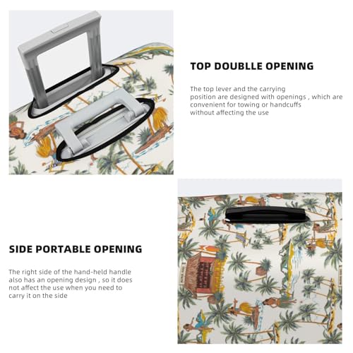 Travel Luggage Cover - Hawaiian Style No.1046 Washable Suitcase Covers Protector Fits 18-32 Inch Luggage3
