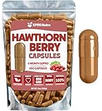 Hawthorn Berry Powder Capsules - 360 Count (6 Month Supply) - Premium Hawthorn Berry Capsules for...