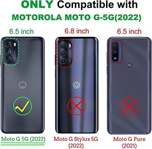 Mldwh For Moto G 5G 2022 Case With Screen Protector [2 Pack], Military Grade Drop Proof With 360° Ring Stable Holder Kickstand Cover | Rugged Shockproof Case For Motorola Moto G 5G 2022 (Rose Gold) #TOP1