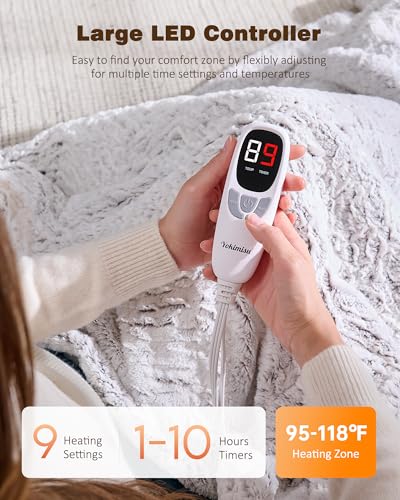 21% Off Electric Heated Blanket with 9 Heat Levels & Timer - Image 4
