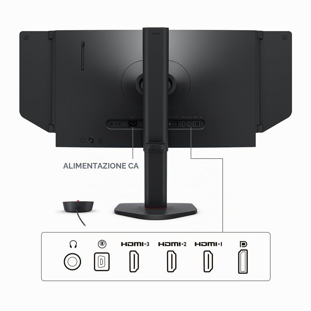 BenQ ZOWIE XL2586X+ eSports Monitor Gaming 24 pollici, 600Hz, TN rapido, DyAc 2, 1080p, HDMI 2.1 X3, DisplayPort 1.4, XL Setting to Share, S Switch, Calotta Protettiva, PROGamer Base