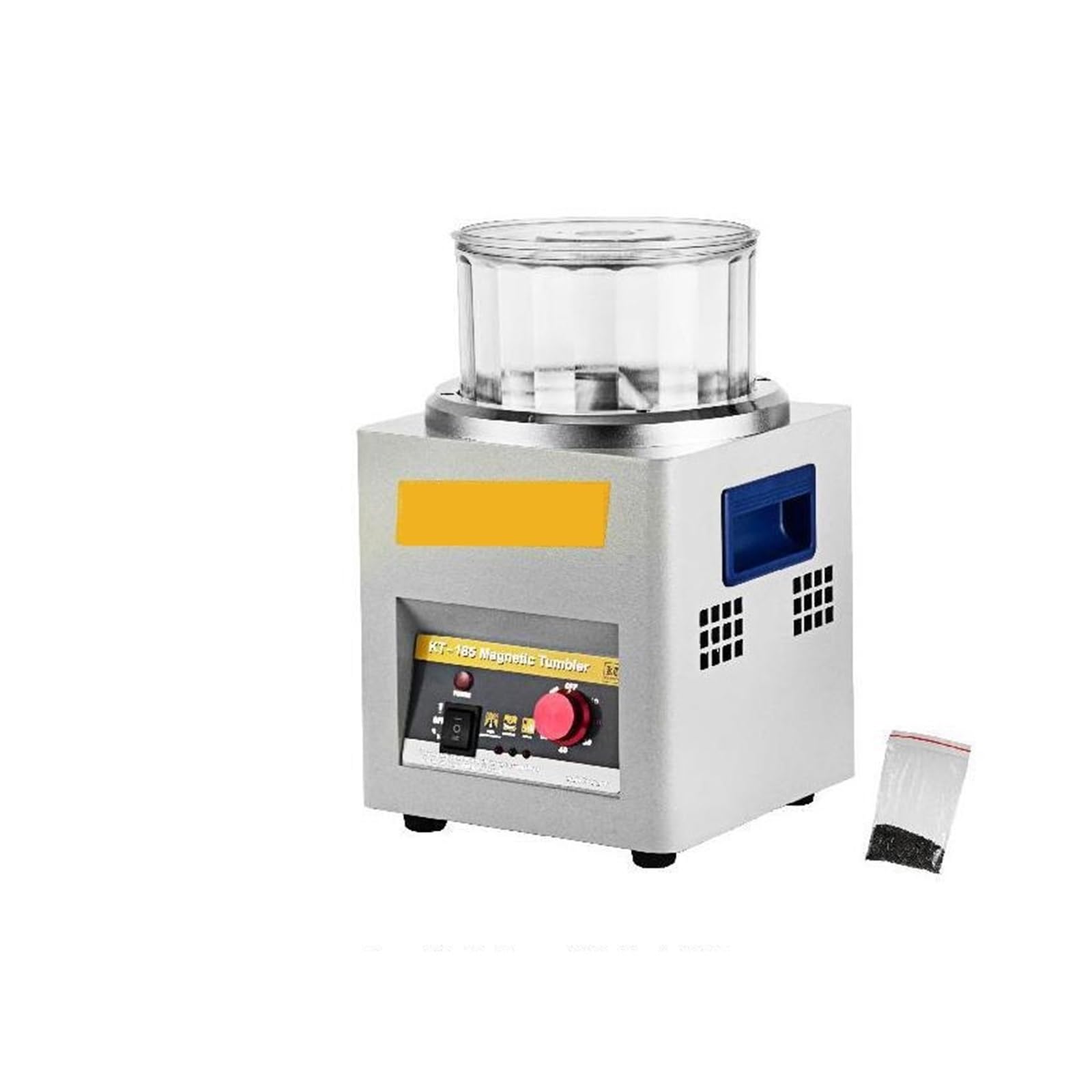 KT-185 Magnetic Tumbler Jewelry Polisher Mini Metal Finisher Finishing Machine AC 110V/220V Gold Precision Parts Polisher