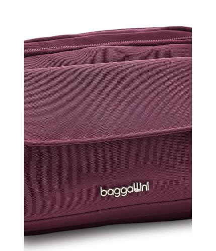 Image of Baggallini Modern Double Zip Crossbody - Lightweight 5.5 inchx7.75 inch RFID Travel Purse, Convertible Waist Pack Crossbody Bag