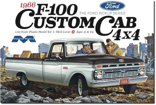 Maquette voiture vintage Ford F-100 1966 pickup 4x4 Platz Moebius modèle réduit
