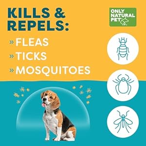 Only Natural Pet Flea and Tick Prevention for Medium Breed Dogs (15 to 40 lbs) – EasyDefense Flea & Tick Herbal Squeeze-On Drops – Natural Flea Control – Pet Flea Treatment – Three Month Supply