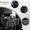 Joezhe Back Seat Car Organizer,4 in 1 Multifunctional Car Back Seat Storage Box with Drink Cup Holder Tissue Box, for Hold Phone,Snacks, Drinks, Handbag-Black #3