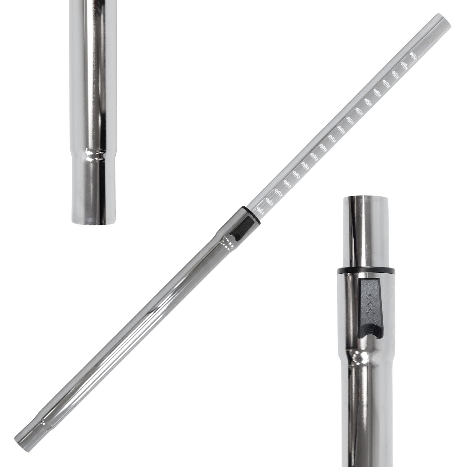 Compatible Henry Hoover Telescopic Stainless Steel Vacuum Extension Tube (32mm Fitting) for Numatic Henry Hetty Basil Charles George James Adjustable 60cm to 100cm Chromed Stainless Steel Wand Pipe โ image 1
