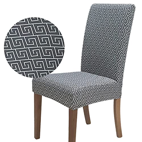 Image of SPRINGRICO Chair Covers for Dining Room Set of 4, Stretch Dining Chair Cover, Washable Spandex Kitchen Parsons Chair Slipcovers, Removable Seat Protector for Home or Party ( 4 Pack, Solstice)