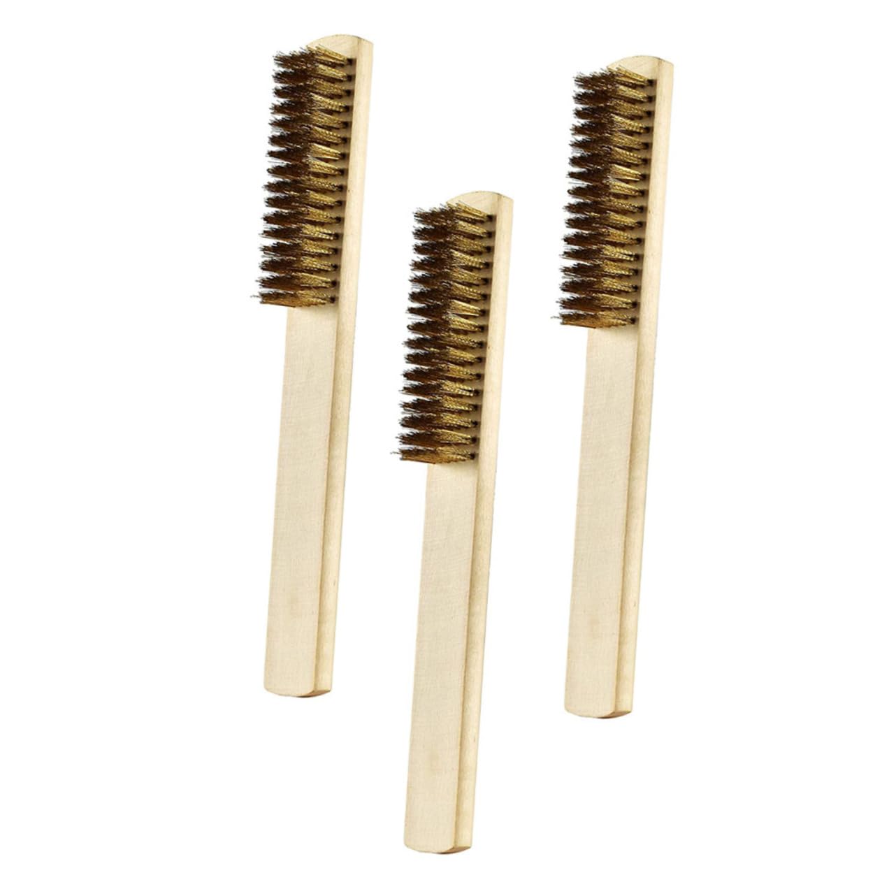 Ohio Brush Works - Spazzola Per Pulizia Parti Meccaniche Con Manico In Legno Massello - Seta Morbida, Media, Dura E Ottone - Ergonomica, Resistente Ai Solventi