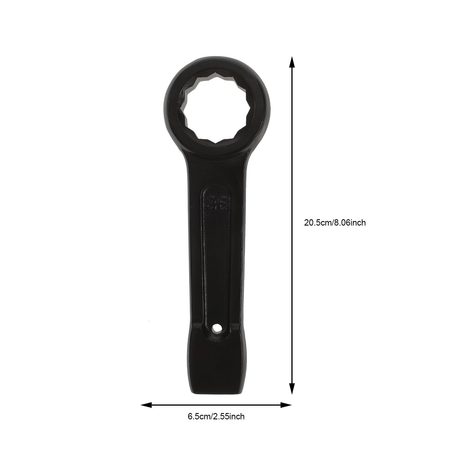 Ipetboom Clé à Cliquet Offset 36mm en Acier Lourd pour Entretien Mécanique, Outil à Main Léger et Robuste pour Déco Maison