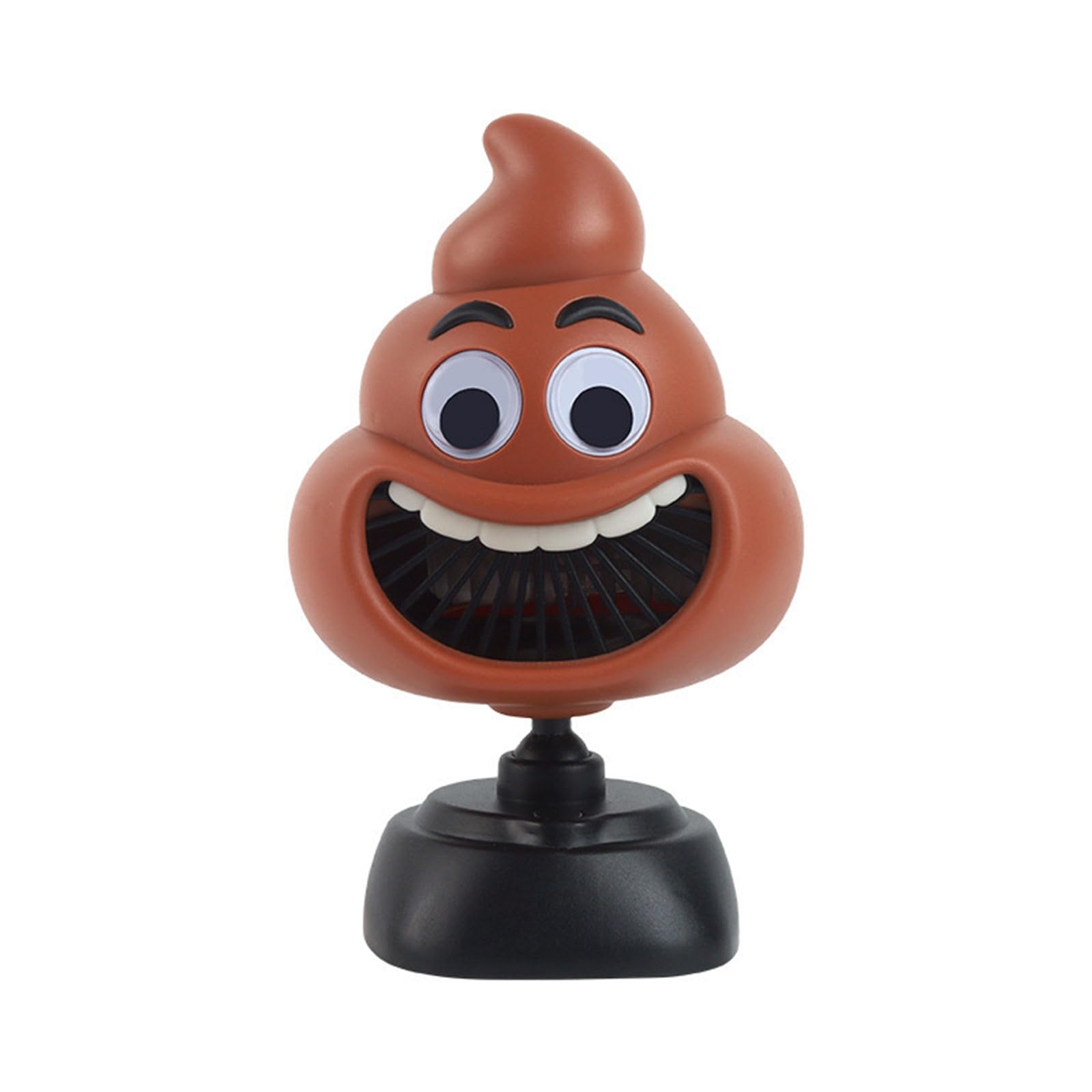 kokdid Creative Novelty Handheld Fan Poop Shape Portable Desktop Design Motor for Kids Adults Travel Electric