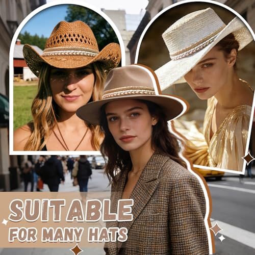 Image of Cowboy Hat Bands for Men and Women,Hatbands Belt for Cowboy /Western /Fedora /Cowgirl Hats Multicolor