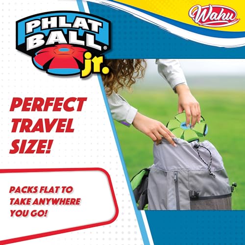 Wahu Phlat Ball Junior (Grün), Frisbee Scheibe und Ball für Kinder ab 5 Jahren, Fliegender Outdoor-Spielzeug Handball