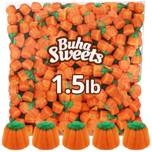 Mellowcreme Pumpkin Candy, Halloween Candy Bulk, Ideal Brachs Pumpkins For Halloween Themed Treat Bags, Perfect Pumpkin Candies For Halloween Parties, Trick Or Treating (1.5 Pounds)