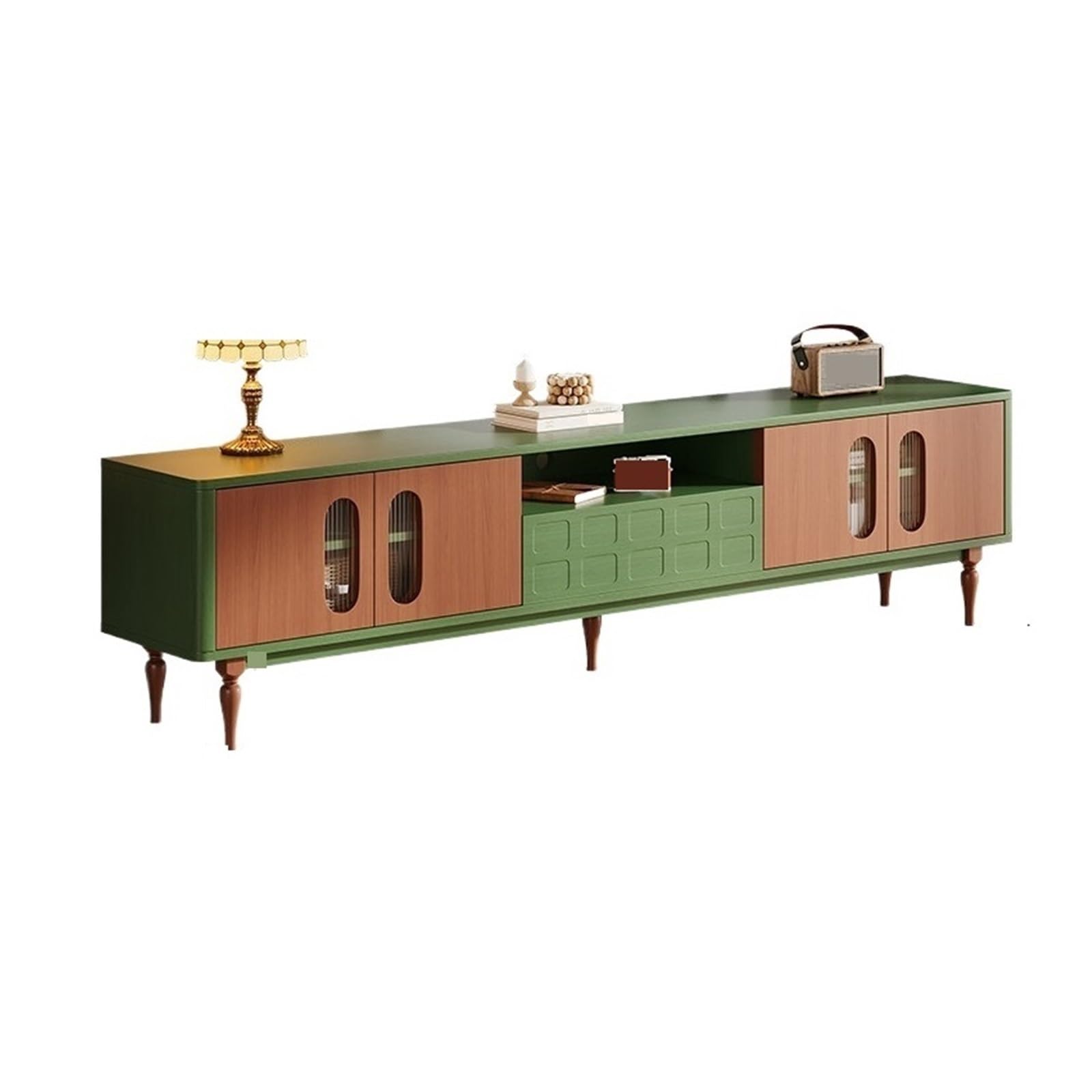 Home Mobile TV in legno stile retrò francese, console di controllo, mobile portaoggetti da pavimento Tavolino TV