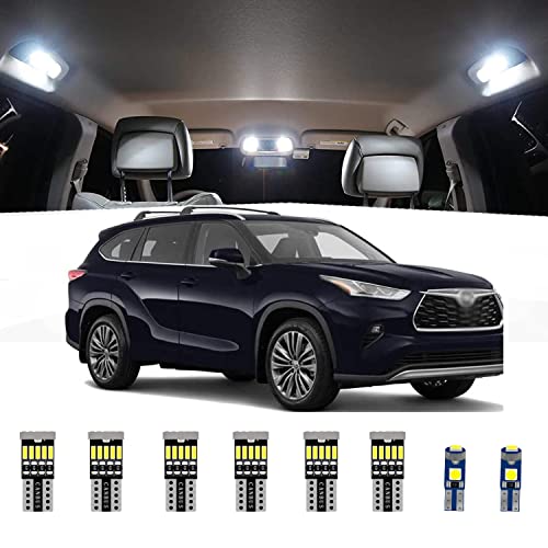 Kit interior de luces LED para Toyota Highlander 15 piezas