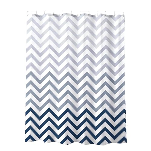 Minimalist Stripe Bath Curtain Digital Print Fabric Shower L