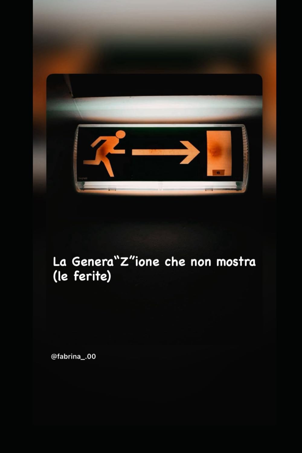 La generaZione che non mostra: (le ferite)