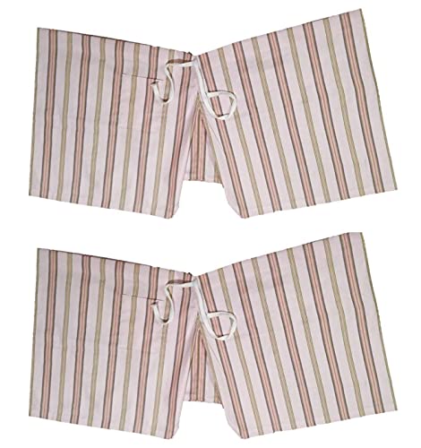 Image of Men's Lattha Traditional Pure Cotton Underwear aka Patta wala Janghiya, Dhari wala / Striped Undergarment, Khadi Latthe Ka Jangia, Nicker,Chaddi; Nade wala kachha with wide Miyani /Asan & Back Pocket & Drawstring /Nada