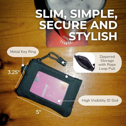 Image of KAVU Stirling Double Sided Slim Cotton Canvas Zip Wallet