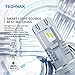 TECHMAX H13 LED Headlight Bulbs,Small Design 60W 10000Lm 6500K Xenon White ZES Chips Extremely Bright 9008 Conversion Kit of 2