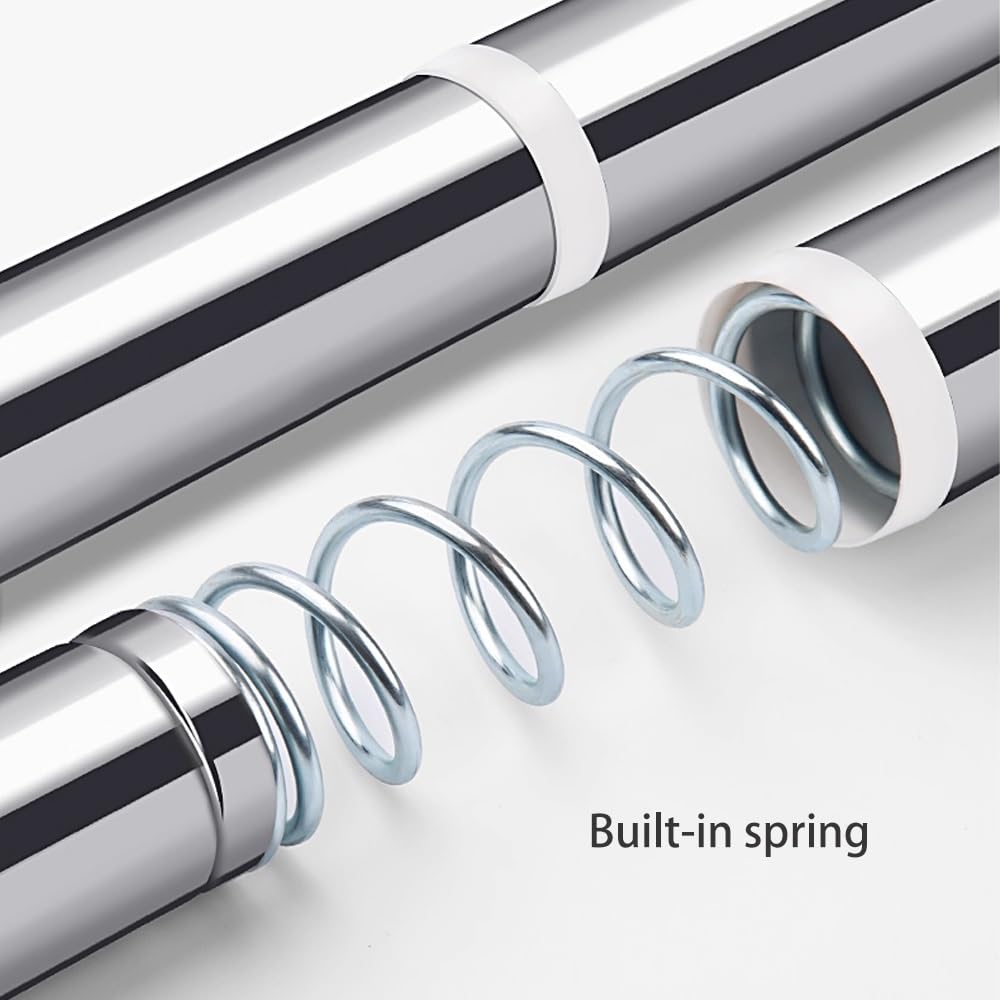 Tringle à Rideaux télescopique réglable 0,72 2,6 m, sans perçage, Rail de Rideau Extensible en métal pour Rideaux Simples, Noir 1,6 m 2,1 m (5,2 pi 6,9 pi)