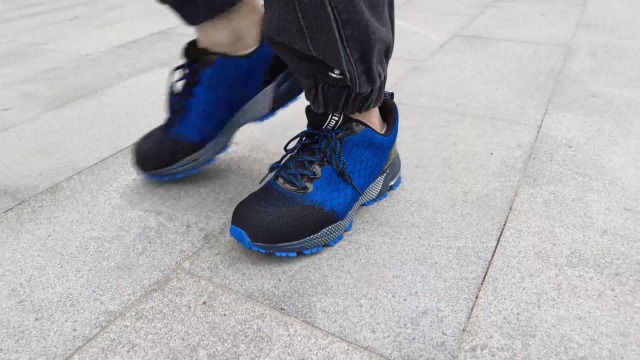 Hitmars Chaussures De Sécurité Hommes Femmes - Basket Sécurité Embout Acier Noir Gris EU36-48