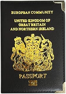 Grids London Ltd Passport Holder UK European Travel Cover PU Leather Protector Wallet Black