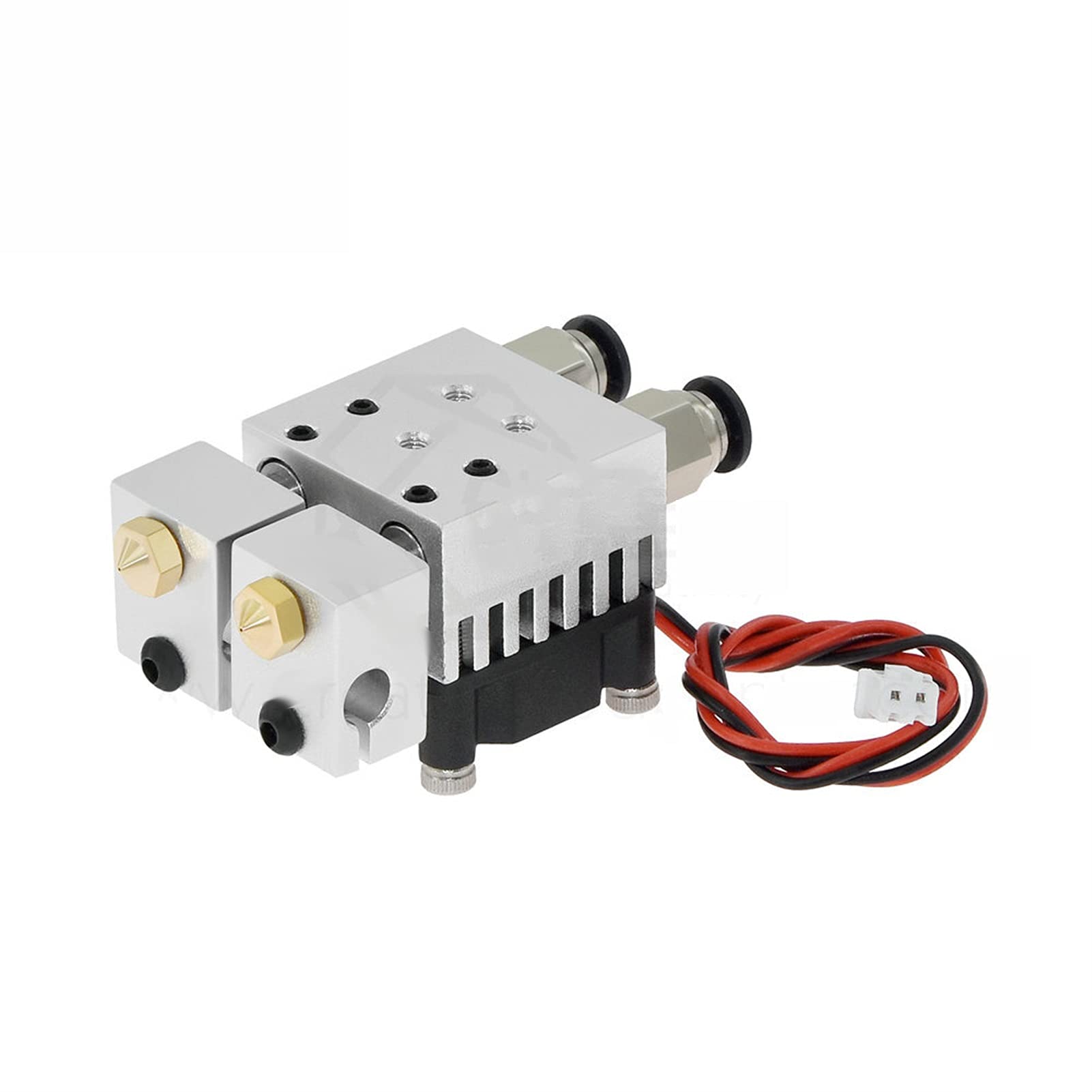 3D-Drucker 2 in 2 Out-Extruder Alles Metall/for 3D-Chimäre Hotend Kit Multi-Extrusion V6 Dual Extruder 0,4mm / 1,75 mm Teil