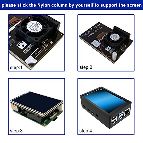 Image of for Raspberry Pi 4 Touch Screen with Case, 3.5 inch Touchscreen with Fan, 320x480 Monitor TFT LCD Game Display