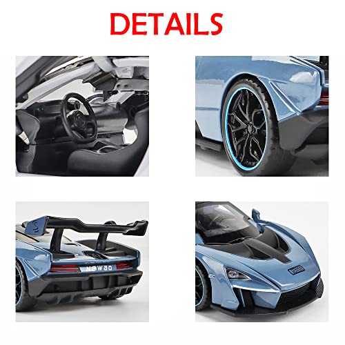 Alloy Collectible Blue Mclaren Senna Toy Vehicle Pull Back Diecast Car With Lights And Sound #TOP4