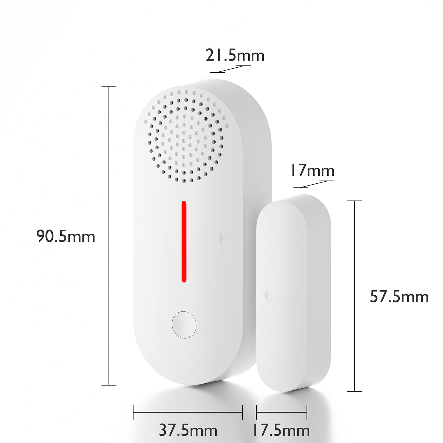 Alarme WiFi pour porte et fenêtre : capteur de porte intelligent, capteur de contact magnétique sans fil pour alerte antivol de sécurité à domicile, alarme 90 dB et notification d'application, capteur