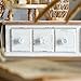 SOFFEE DESIGN Set of 6 Metal White Flower Cabinet Knobs, Decorative Pull Handle for Door/Cabinet/Drawer, Carving Rubbing Process Antique Decor for French/Bohemian/Vintage Furniture