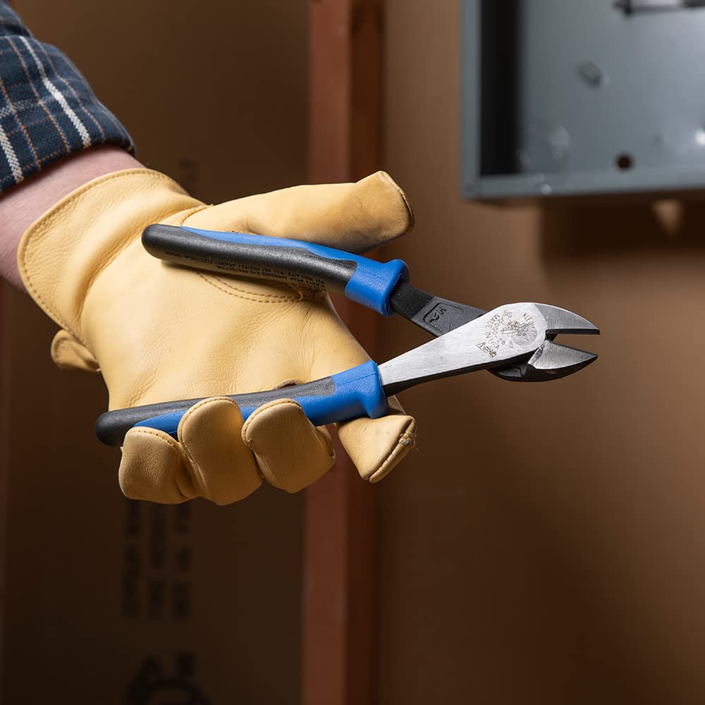 Klein Tools Los alicates de corte diagonal J2000-28 tienen un diseño resistente de alto apalancamiento, 8 pulgadas