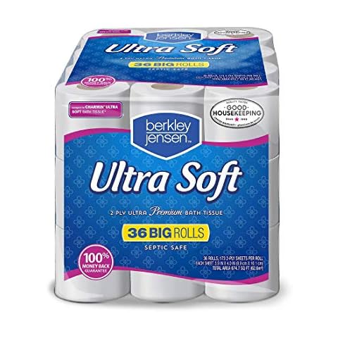 Berkley and Jensen BJsTP36PK Ultra-Soft 173-Sheet 2-Ply Premium Bath Tissue, 36 pk, small, White Cover